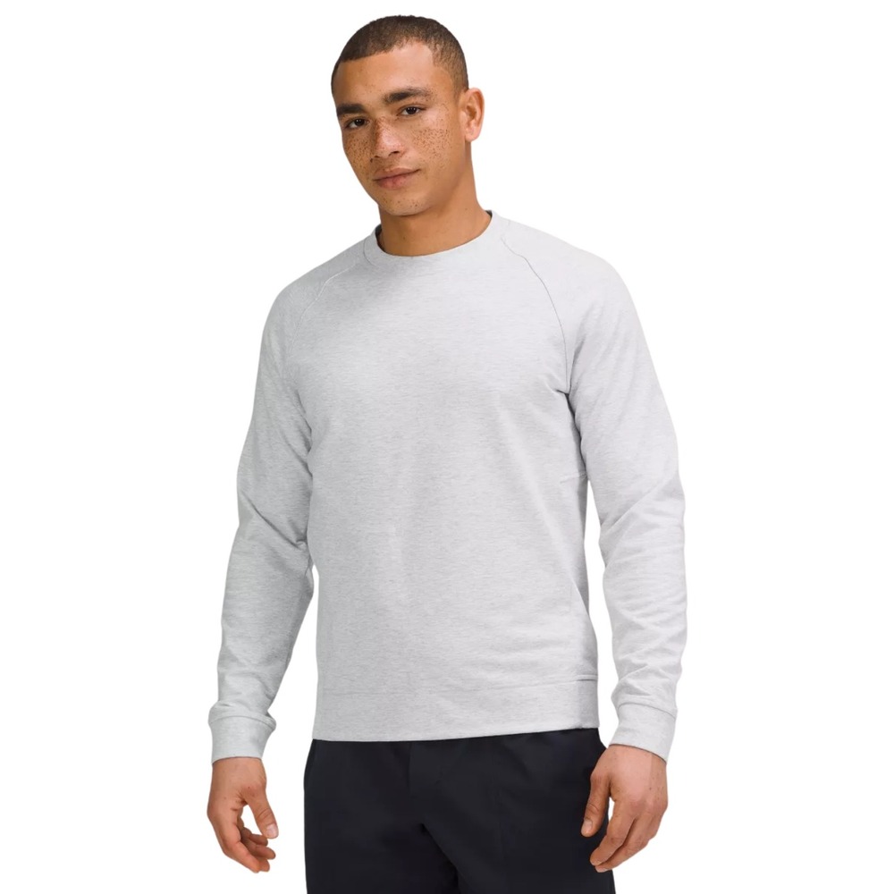 Lululemon City Sweat Crewneck Pullover Mens XL Heather Grey French Terry M3BUFS